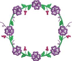 beginner-friendly leaf machine embroidery pattern - Flower Ring for decorative pillow covers