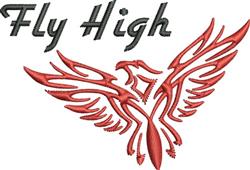 Fly High - 4x4 bird beginner-friendly machine embroidery design for reusable tote bags
