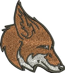 Realistic fox head portrait in orange and brown with white muzzle and black eye details, perfect for rustic decor.