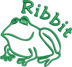 beginner-friendly ribbit machine embroidery pattern - Frog Ribbit for decorative pillow covers