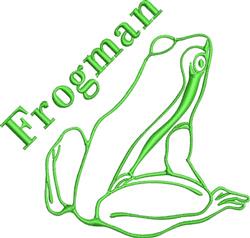Frogman - 4x4 frogman beginner-friendly machine embroidery design for kitchen aprons