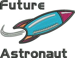 astronaut beginner-friendly machine embroidery - Future Astronaut for Birthday Banners