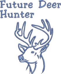 reindeer beginner-friendly machine embroidery - Future Deer Hunter for Backpacks