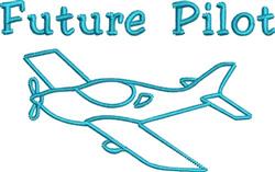 beginner-friendly outline machine embroidery pattern - Future Pilot Outline for patchwork quilt blocks