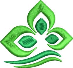 quick stitch tree machine embroidery pattern - Garden Leaf for insulated lunch bags