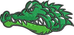 Gator Head - 4x4 head detailed machine embroidery design perfect for kitchen tea towels