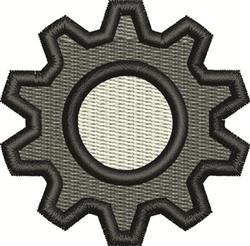 beginner-friendly gear machine embroidery pattern - Gear perfect for Mechanic Shirts