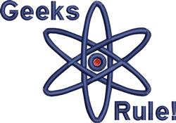 beginner-friendly rule! machine embroidery pattern - Geeks Rule! for reusable tote bags