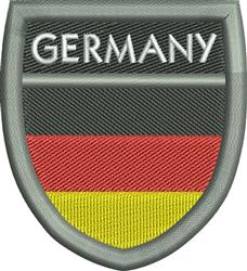 shield detailed machine digital embroidery - Germany Shield perfect for Jackets