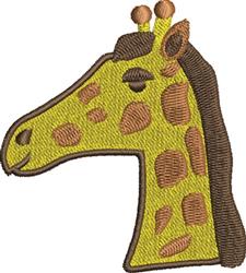 Giraffe Head - 4x4 head detailed machine embroidery design for cute baby onesies
