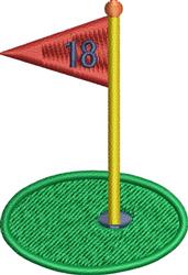 Golf Flag - 4x4 flag beginner-friendly machine embroidery design for Golf Towels