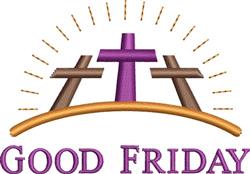 cross beginner-friendly machine embroidery - Good Friday perfect for Home Decor