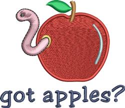 beginner-friendly leaf machine embroidery pattern - Got Apples? for decorative pillow covers