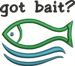 beginner-friendly bait? machine embroidery pattern - Got Bait? for reusable tote bags