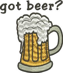 Got Beer? - 4x4 beer? detailed machine embroidery design perfect for reusable tote bags