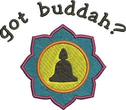 Got Buddha - 4x4 buddha detailed machine embroidery design for reusable tote bags