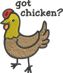 detailed bird machine embroidery pattern - Got Chicken perfect for reusable tote bags