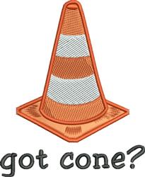 beginner-friendly cone machine embroidery pattern - Got Cone for decorative pillow covers