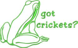 beginner-friendly cricket machine embroidery pattern - Got Crickets for kitchen tea towels