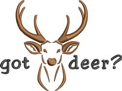 Got Deer? - 4x4 reindeer beginner-friendly embroidery design for kitchen tea towels
