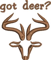 beginner-friendly reindeer machine embroidery pattern - Got Deer? for kitchen aprons