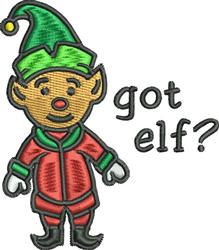 Christmas elf detailed machine embroidery - Got Elf perfect for Party Decorations