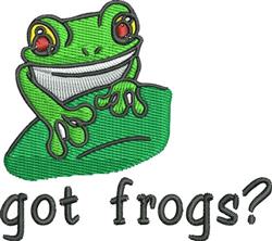 detailed frogs? machine embroidery pattern - Got Frogs? for patchwork quilt blocks