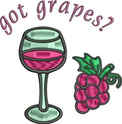 Got Grapes - 4x4 leaf detailed machine embroidery design perfect for kitchen aprons