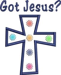 cross beginner-friendly machine embroidery - Got Jesus for decorative wall hangings