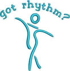 Got Rhythm - 4x4 rhythm quick stitch machine embroidery design for Dance Workshops
