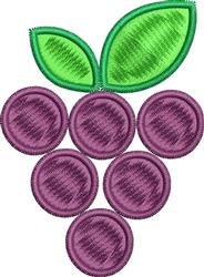 beginner-friendly leaf machine embroidery pattern - Grape Bunch for kitchen aprons