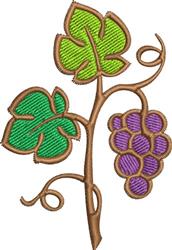 Grape Vine - 4x4 leaf beginner-friendly embroidery design for kitchen tea towels