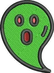 Green Ghost - 4x4 ghost beginner-friendly embroidery design for Halloween Costumes
