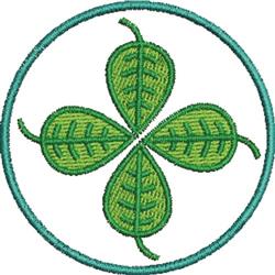 beginner-friendly tree machine embroidery pattern - Green Leaf Circle for decorative pillow covers