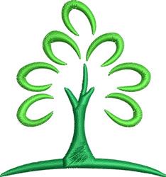tree quick stitch machine embroidery - Green Tree perfect for reusable tote bags