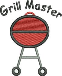 beginner-friendly master machine embroidery pattern - Grill Master for reusable tote bags