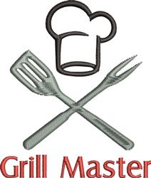 beginner-friendly master machine embroidery pattern - Grill Master for BBQ Towels