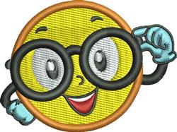 Happy Nerd - 4x4 nerd beginner-friendly embroidery design for decorative pillow covers