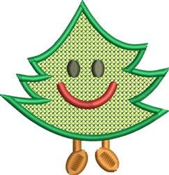 tree detailed machine digital embroidery - Happy Tree perfect for reusable tote bags