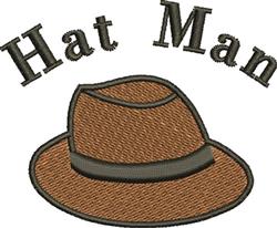 beginner-friendly man machine embroidery pattern - Hat Man for reusable tote bags