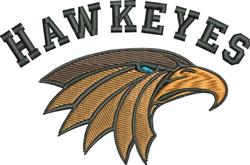 detailed bird machine embroidery pattern - Hawkeyes for decorative wall hangings
