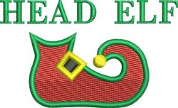 Christmas elf beginner-friendly machine embroidery - Head Elf for kitchen aprons