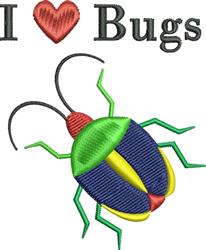 beginner-friendly heart machine embroidery pattern - Heart Bugs for insulated lunch bags