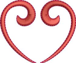 heart quick stitch machine digital embroidery - Heart perfect for kitchen aprons