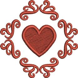 Heart Frame - 4x4 heart beginner-friendly machine embroidery design for Tablecloths
