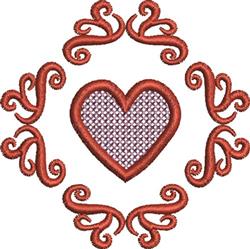 beginner-friendly valentine heart machine embroidery pattern - Heart Frame for decorative pillow covers