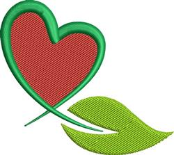 leaf beginner-friendly machine embroidery - Heart Leaf perfect for kitchen tea towels