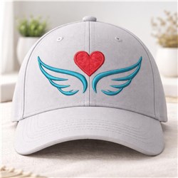 quick stitch angel machine embroidery pattern - Heart Wings for patchwork quilt blocks