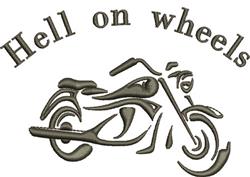 Hell On Wheels - 5x7 wheel beginner-friendly embroidery design for reusable tote bags
