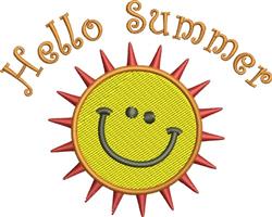 sunflower beginner-friendly machine embroidery - Hello Summer for festive table runners